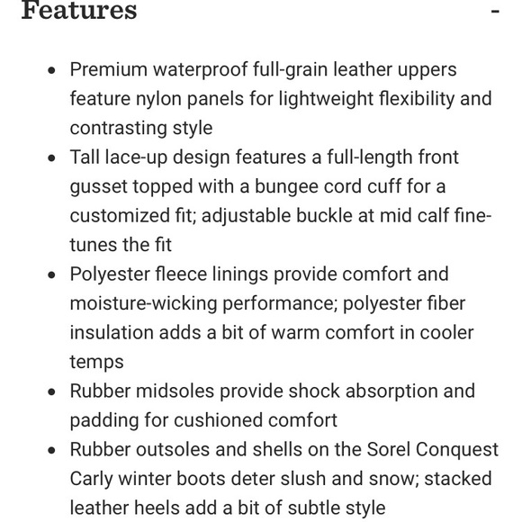 Sorel Conquest Carly - Size 11 - Black - Picture 6 of 7